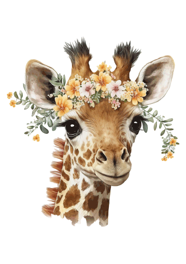 Adorable Giraffe Wanted Poster Printable Wall Art