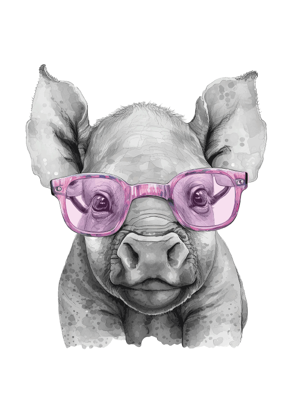 Rhino Poster That Represents Strength and Stability