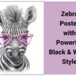 Elephant Poster with Powerful Majestic Presence Zebra Poster with Powerful Black-and-White Style