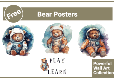 Bear Posters Powerful Wall Art Collection