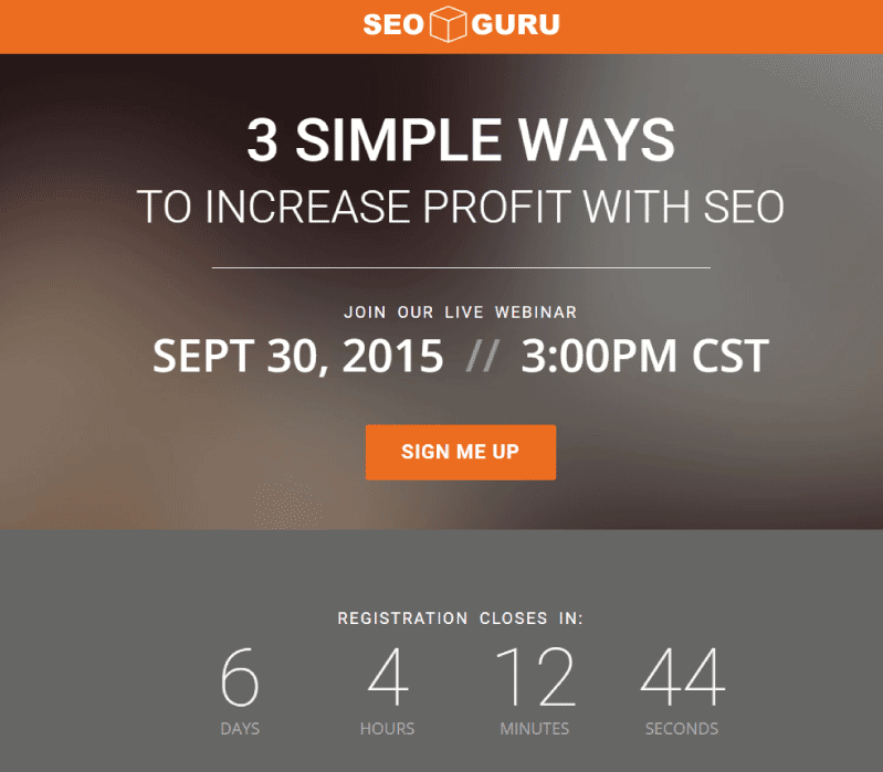 Best Landing Pages for Webinar Registration Pages