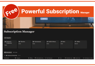Best Notion Templates Powerful Subscription Manager