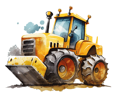 Construction Vehicles Stickers in Multiple Sizes for Every Space