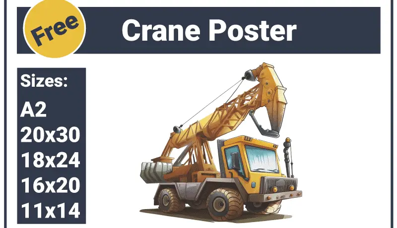 Crane Poster Powerful Wall Art for Construction Offices