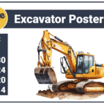 Excavator Poster Stunning Prints for Construction Spaces