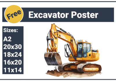 Excavator Poster Stunning Prints for Construction Spaces