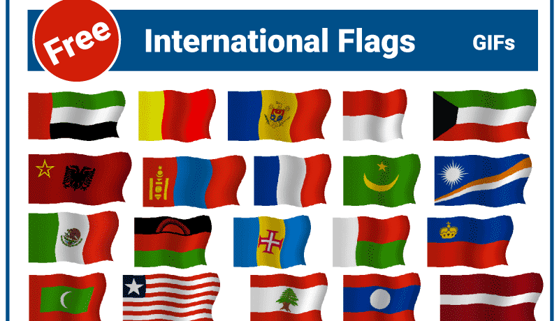 International Flags Stunning Animated GIF Showcase