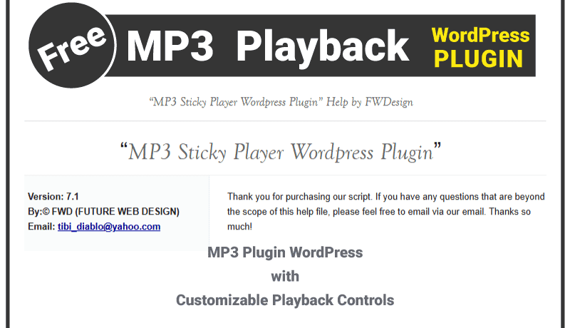 MP3 plugin WordPress with Powerful Sticky Playback Features MP3 plugin WordPress with Powerful Sticky Playback Features