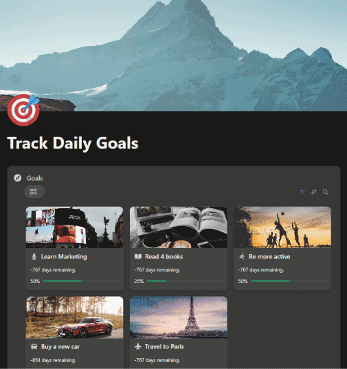 Notion Goals Template That Organizes Every Life Area