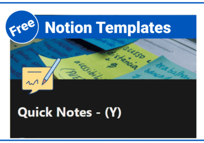 Notion Notes Template That Captures Ideas Instantly