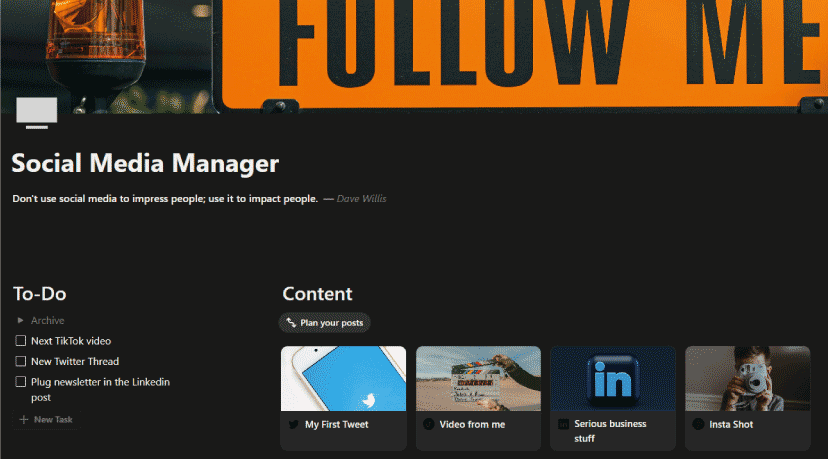 Notion Social Media Planner Template Free Structure that Drives Results