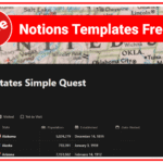 Notions Templates Free for Powerfully Fun 50 States Quest
