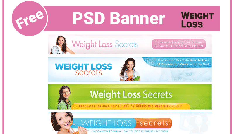 4 PSD Banner That Makes Weight Loss Pages Shine