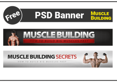 Photoshop Banner Templates with Powerful Fitness Design