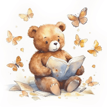 bear reading a book - Creative Uses for Adorable Bear Artwork